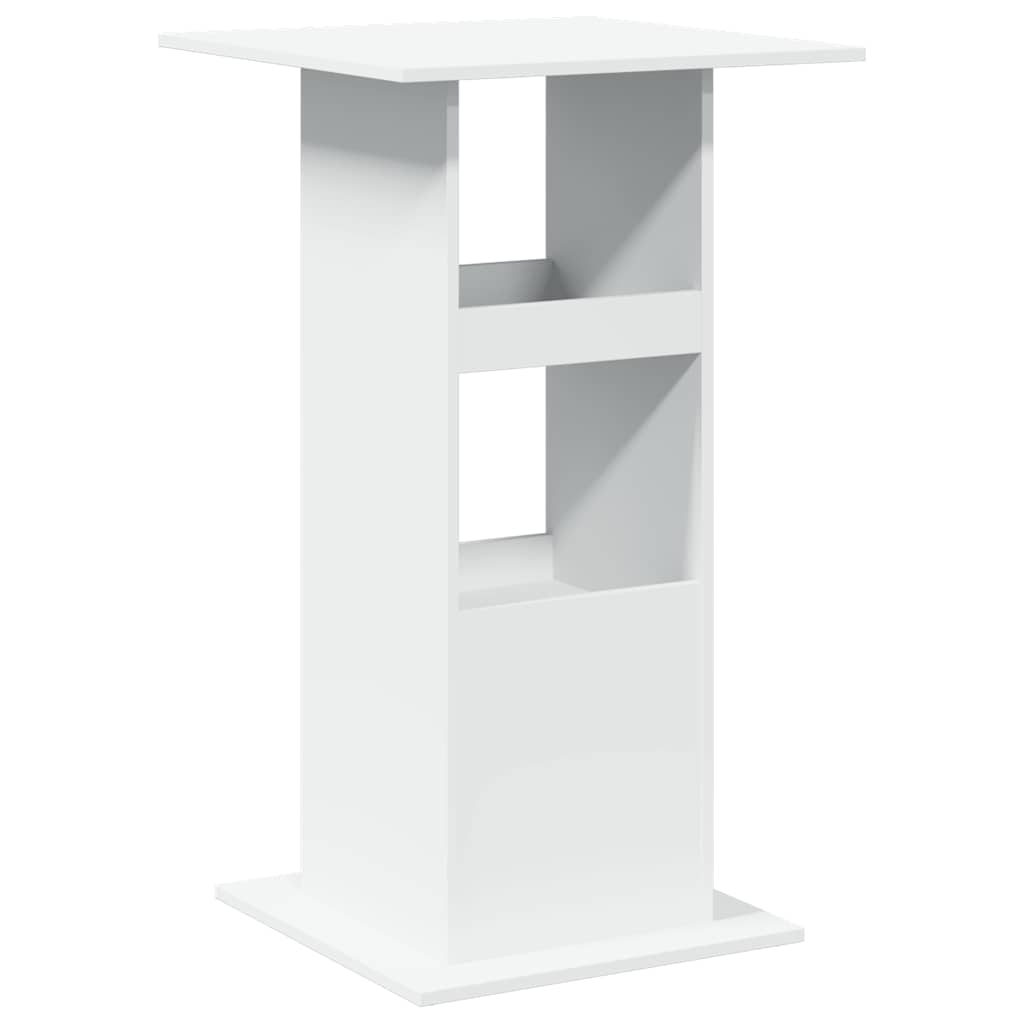 Barski stol s prostorom bijeli 60x60x102 cm drveni