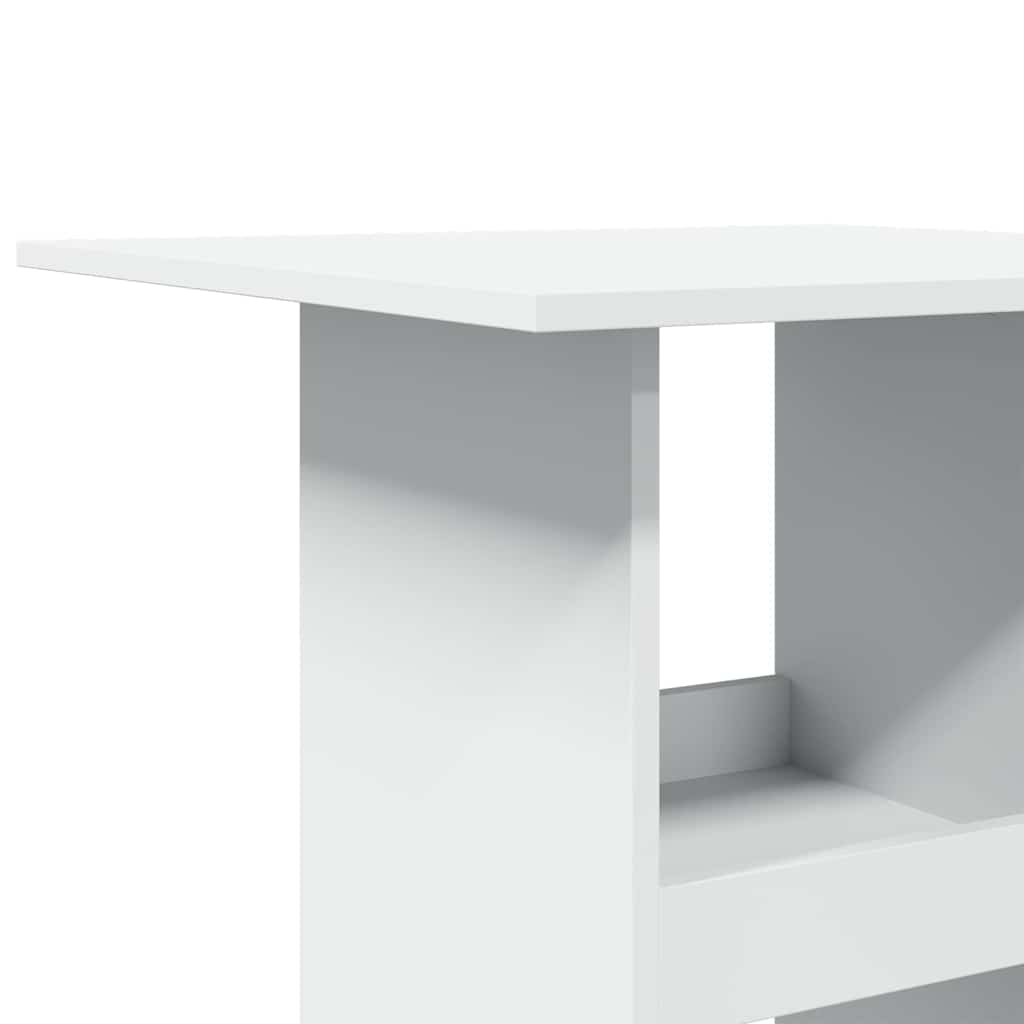 Barski stol s prostorom bijeli 60x60x102 cm drveni