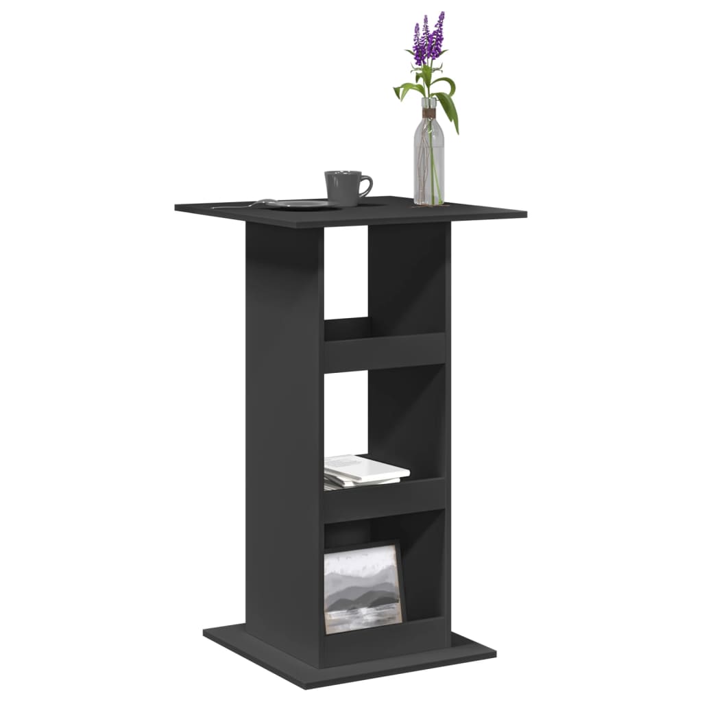 Barski stol s prostorom crni 60x60x102 cm konstruirano drvo