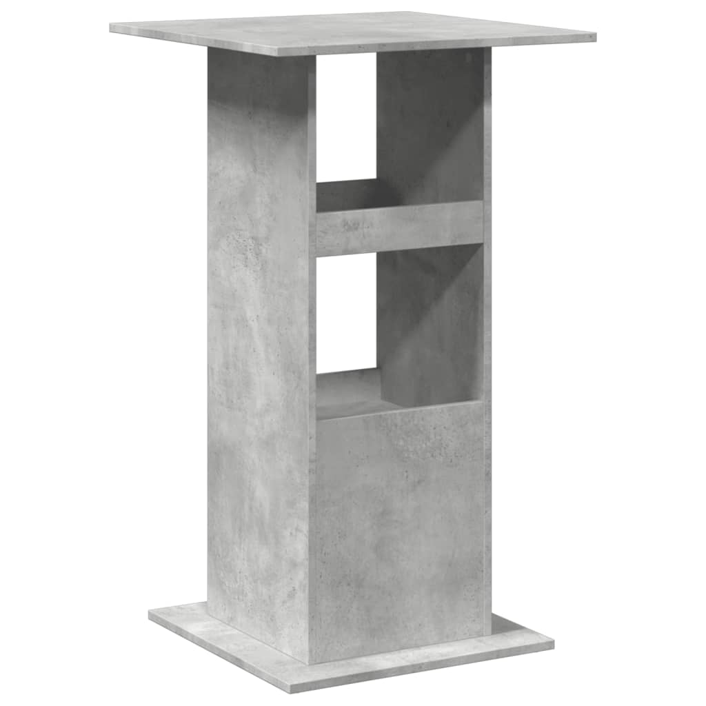 Barski stol s prostorom siva boja betona 60x60x102 cm drveni