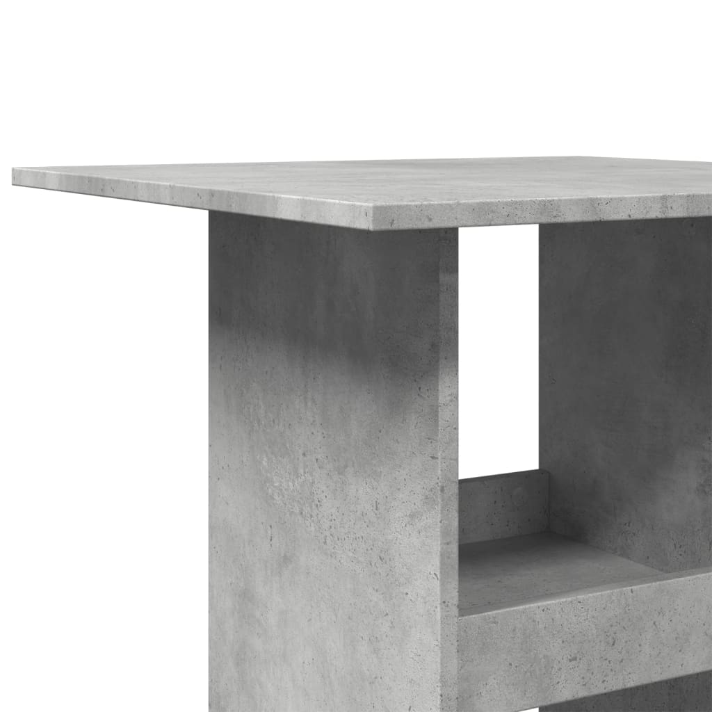 Barski stol s prostorom siva boja betona 60x60x102 cm drveni