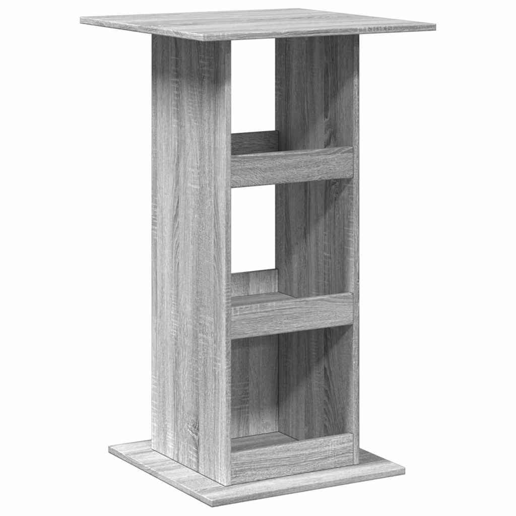 Barski stol s prostorom siva boja hrasta 60x60x102 cm drveni