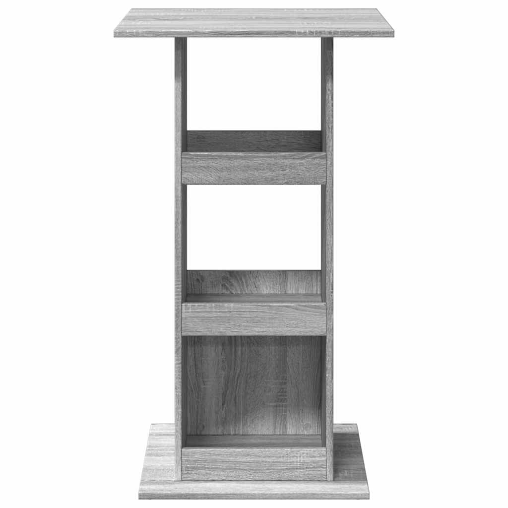 Barski stol s prostorom siva boja hrasta 60x60x102 cm drveni