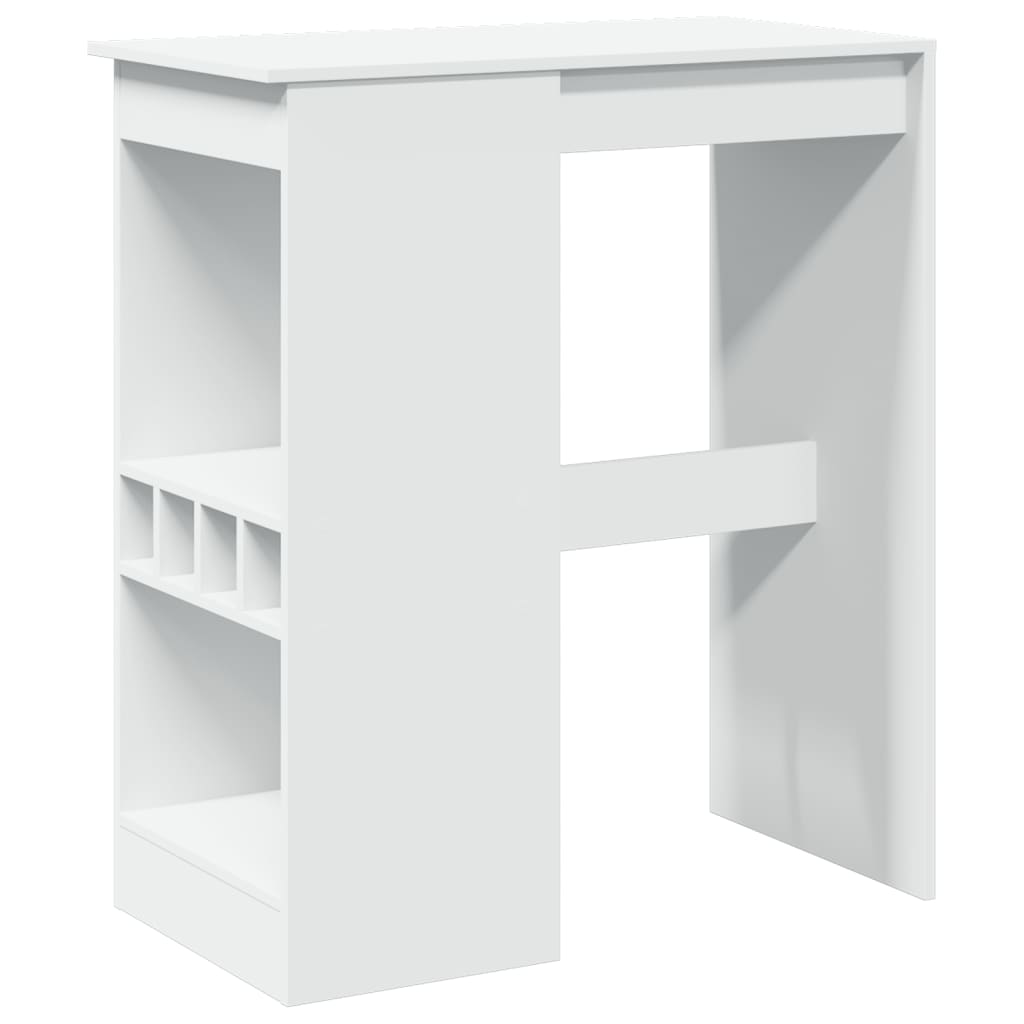 Barski stol s držačima bijeli 90 x 47,5 x 103,5 cm drveni