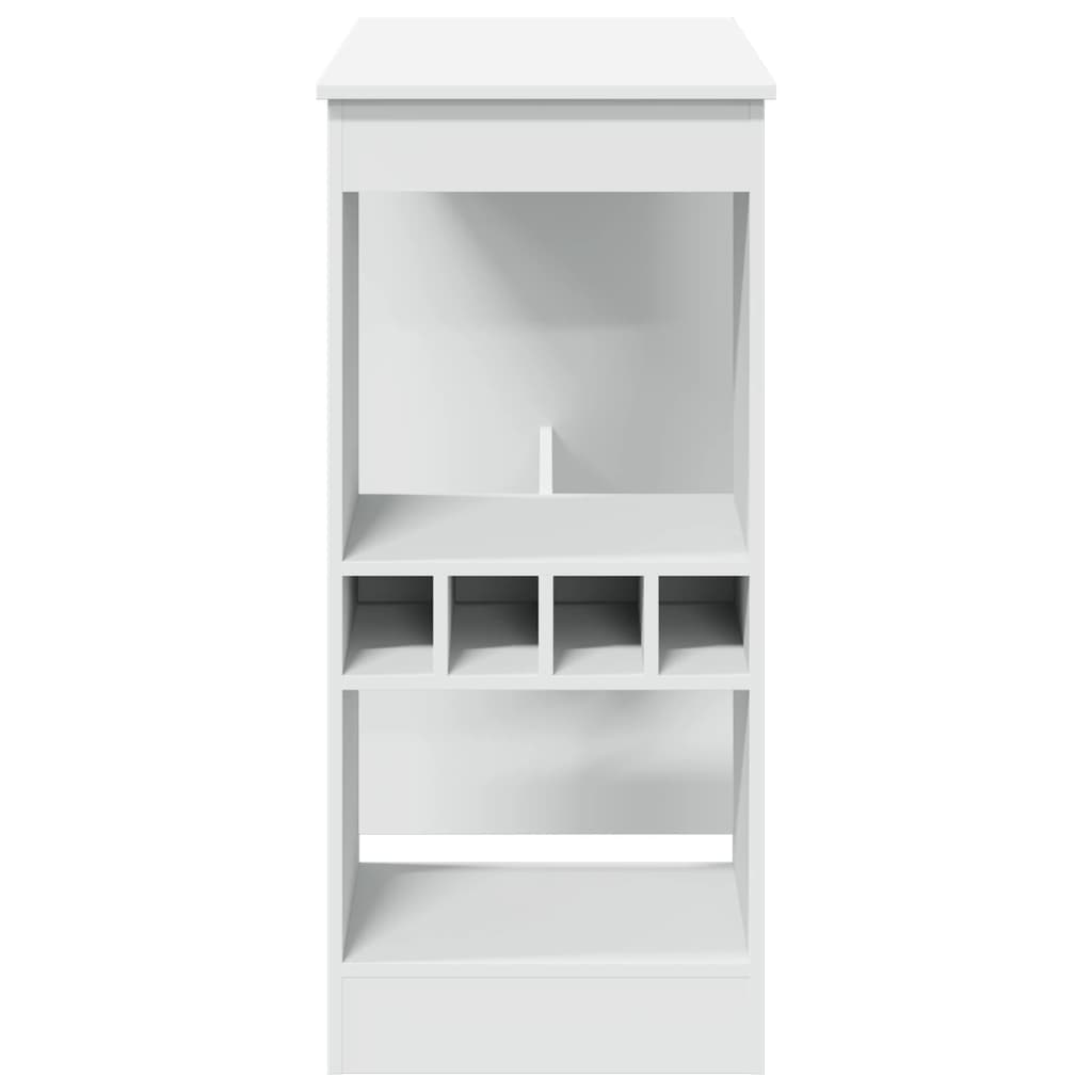 Barski stol s držačima bijeli 90 x 47,5 x 103,5 cm drveni