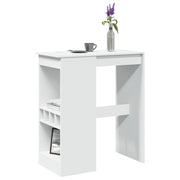 Barski stol s držačima bijeli 90 x 47,5 x 103,5 cm drveni