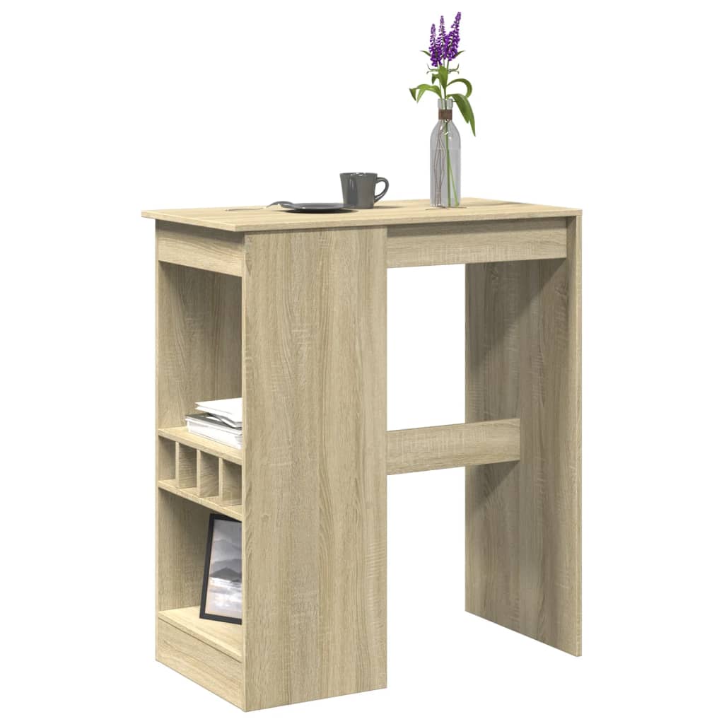 Barski stol s držačima boja hrasta 90x47,5x103,5 cm drveni Smeđa