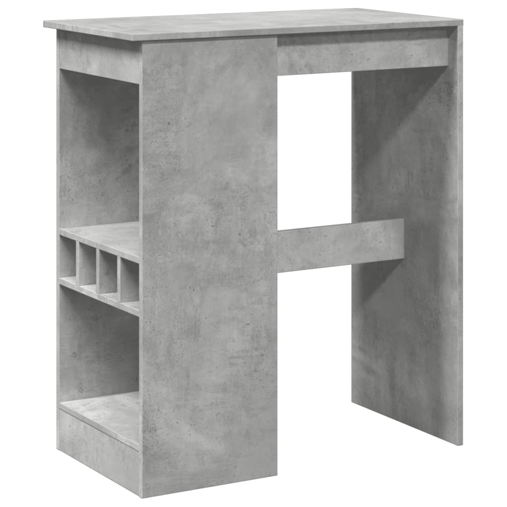 Barski stol s držačima boja betona 90x47,5x103,5 cm drveni