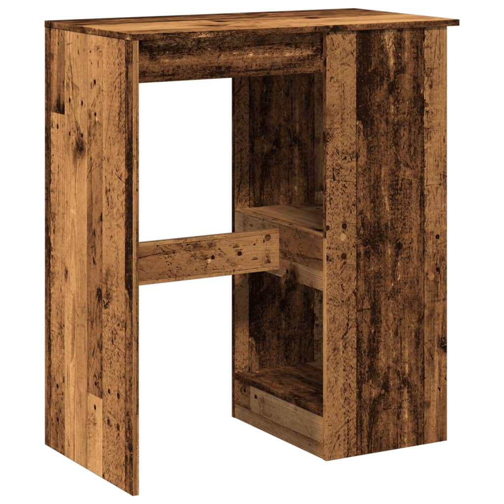 Barski stol s držačima boja staro drvo 90x47,5x103,5 cm drveni