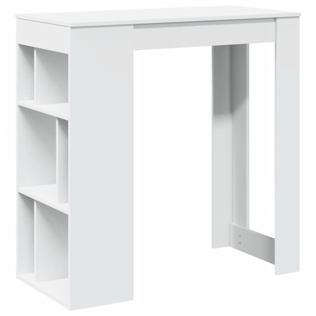 Barski stol s stalcima bijeli 102x50x103,5 cm konstruirano drvo