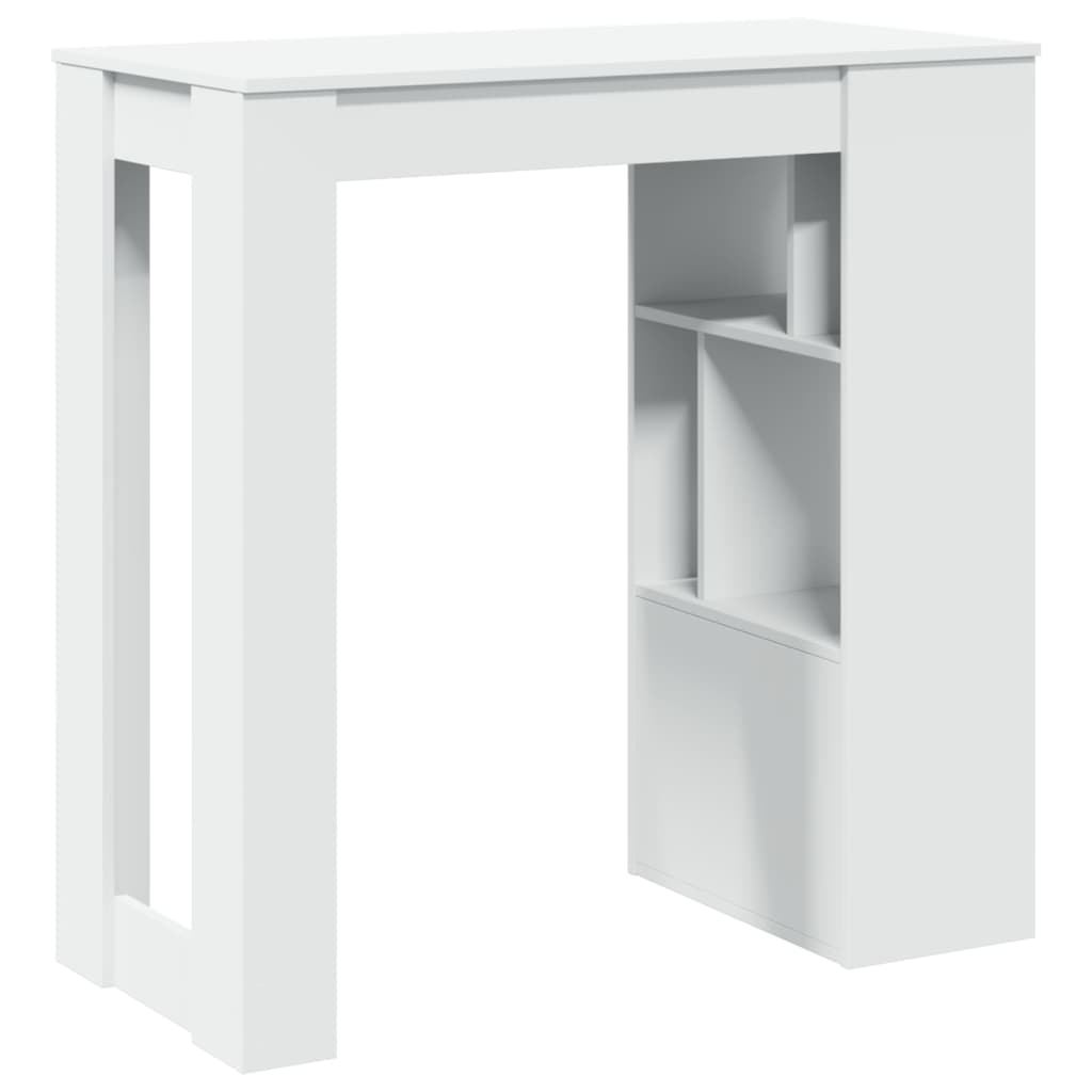 Barski stol s stalcima bijeli 102x50x103,5 cm konstruirano drvo