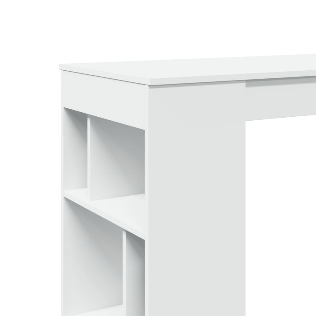 Barski stol s stalcima bijeli 102x50x103,5 cm konstruirano drvo