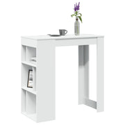 Barski stol s stalcima bijeli 102x50x103,5 cm konstruirano drvo