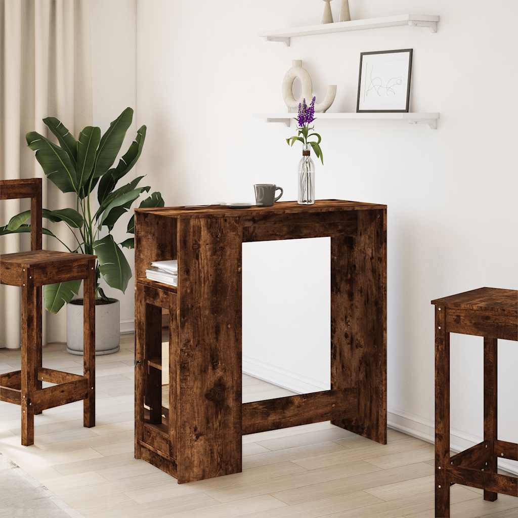 Barski stol s držačima boja hrasta 101x40x103,5 cm drveni