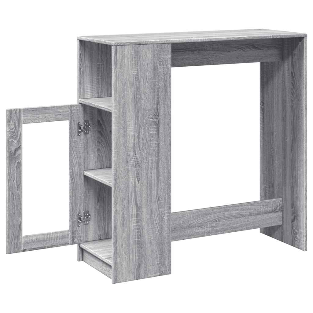 Barski stol s držačima boja hrasta 101x40x103,5 cm drveni