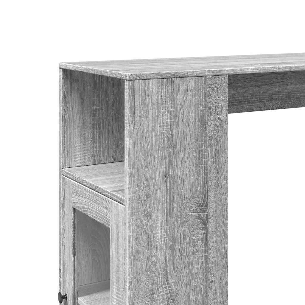 Barski stol s držačima boja hrasta 101x40x103,5 cm drveni