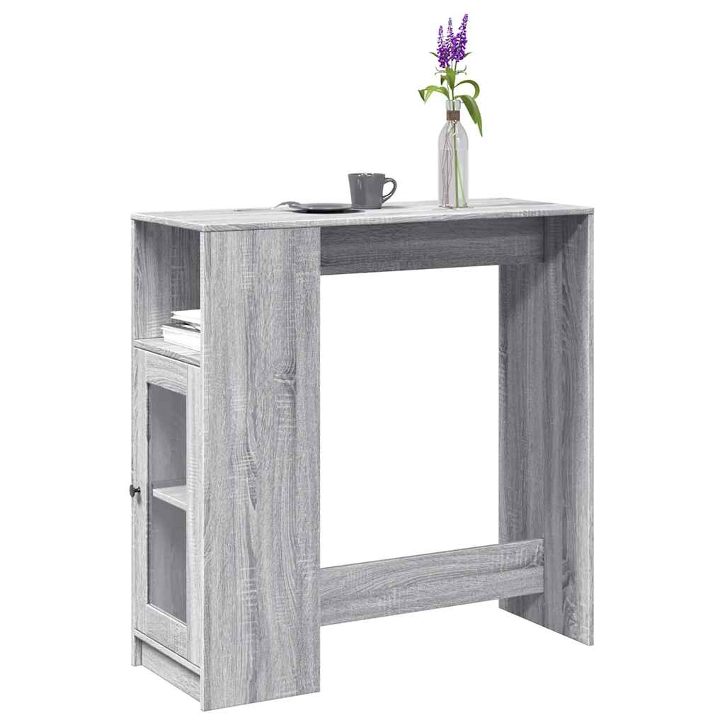 Barski stol s držačima boja hrasta 101x40x103,5 cm drveni