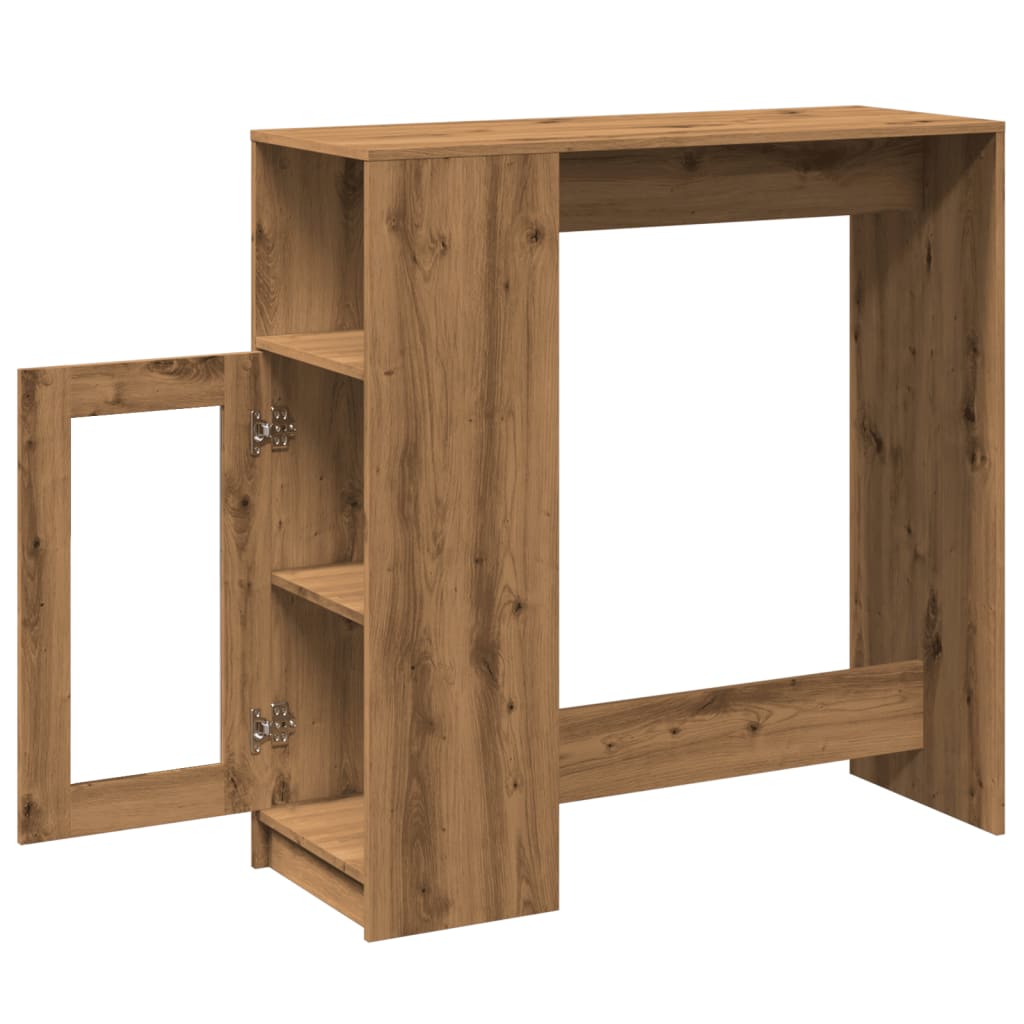 Barski stol s držačima boja hrasta 101x40x103,5 cm drveni