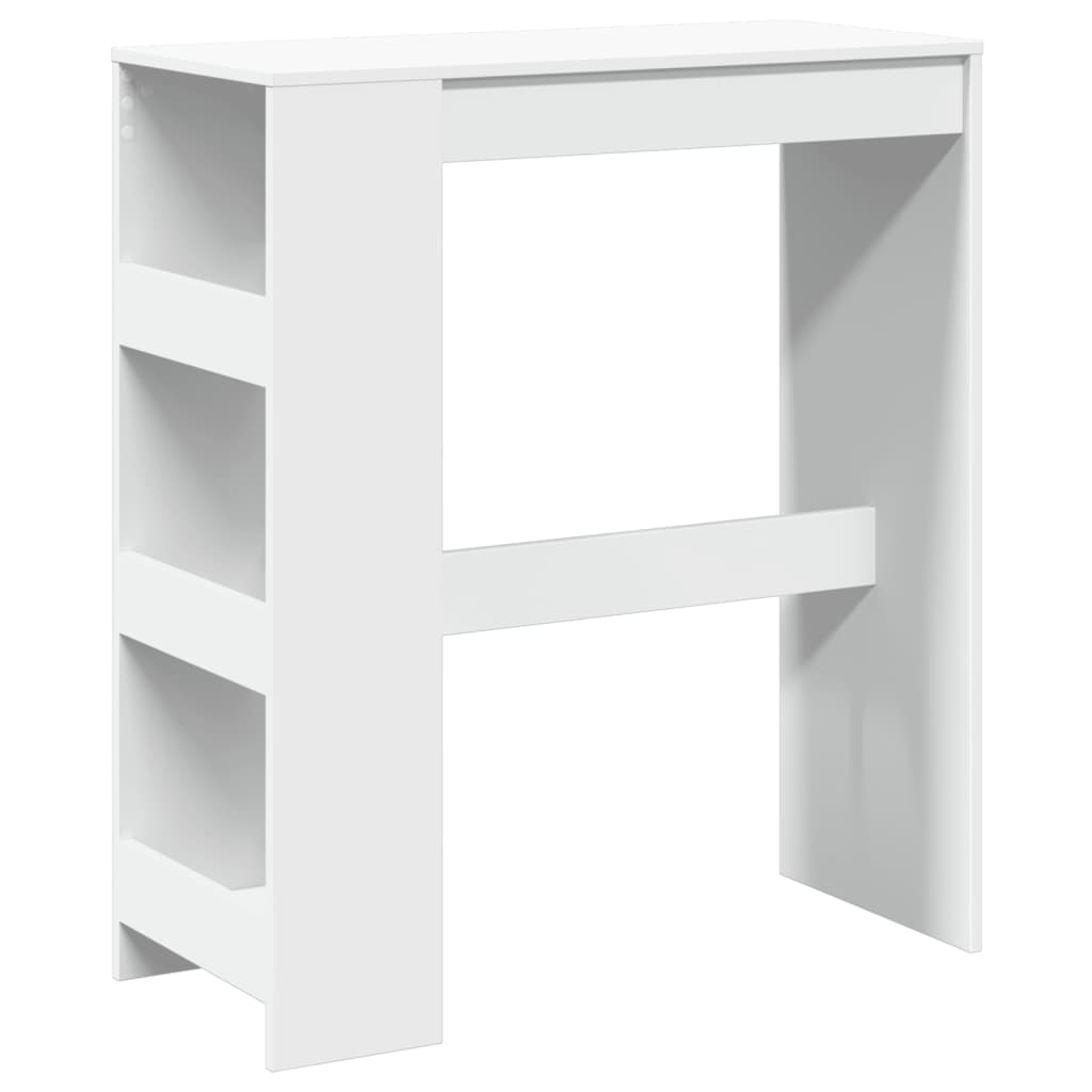 Barski stol s držačima bijeli 90x40x103,5 cm konstruirano drvo