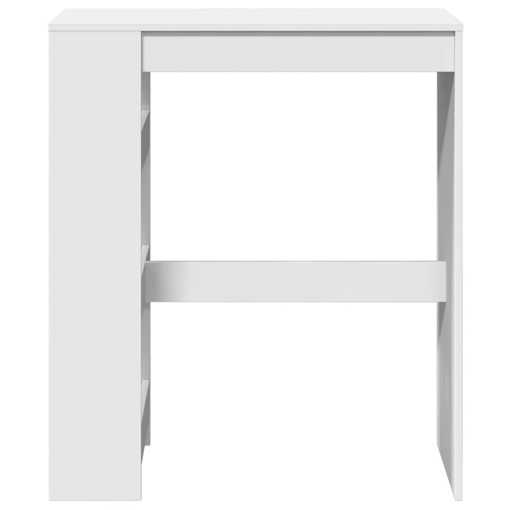 Barski stol s držačima bijeli 90x40x103,5 cm konstruirano drvo