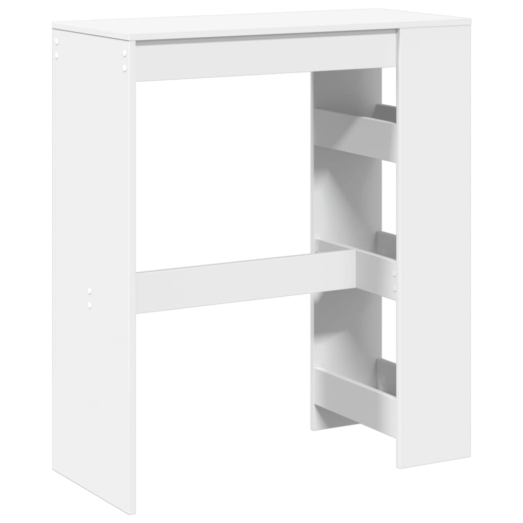 Barski stol s držačima bijeli 90x40x103,5 cm konstruirano drvo