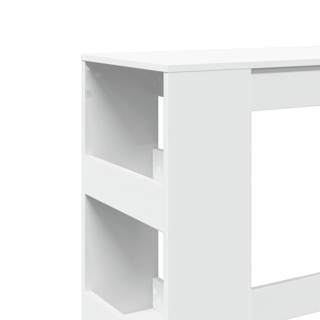 Barski stol s držačima bijeli 90x40x103,5 cm konstruirano drvo