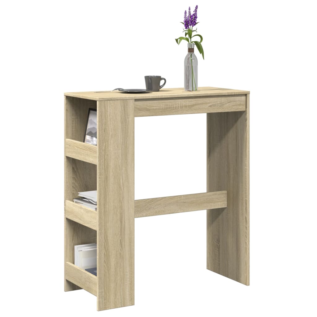 Barski stol s stalcima boja hrasta 90x40x103,5 cm drveni