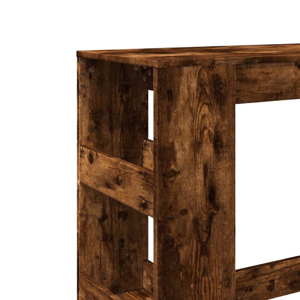 Barski stol s držačima boja hrasta 90x40x103,5 cm drveni