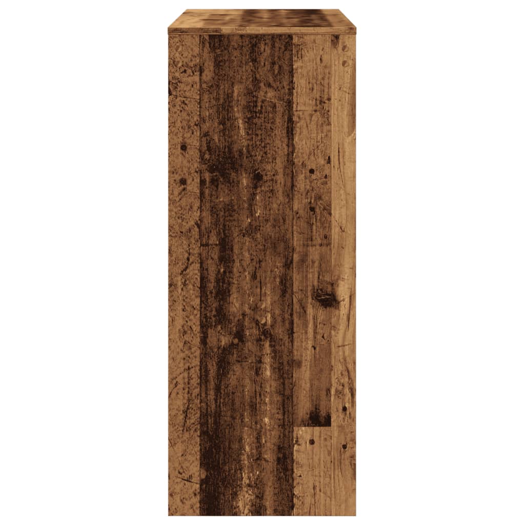 Barski stol s držačima boja staro drvo 90x40x103,5 cm drveni