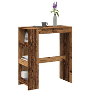 Barski stol s držačima boja staro drvo 90x40x103,5 cm drveni