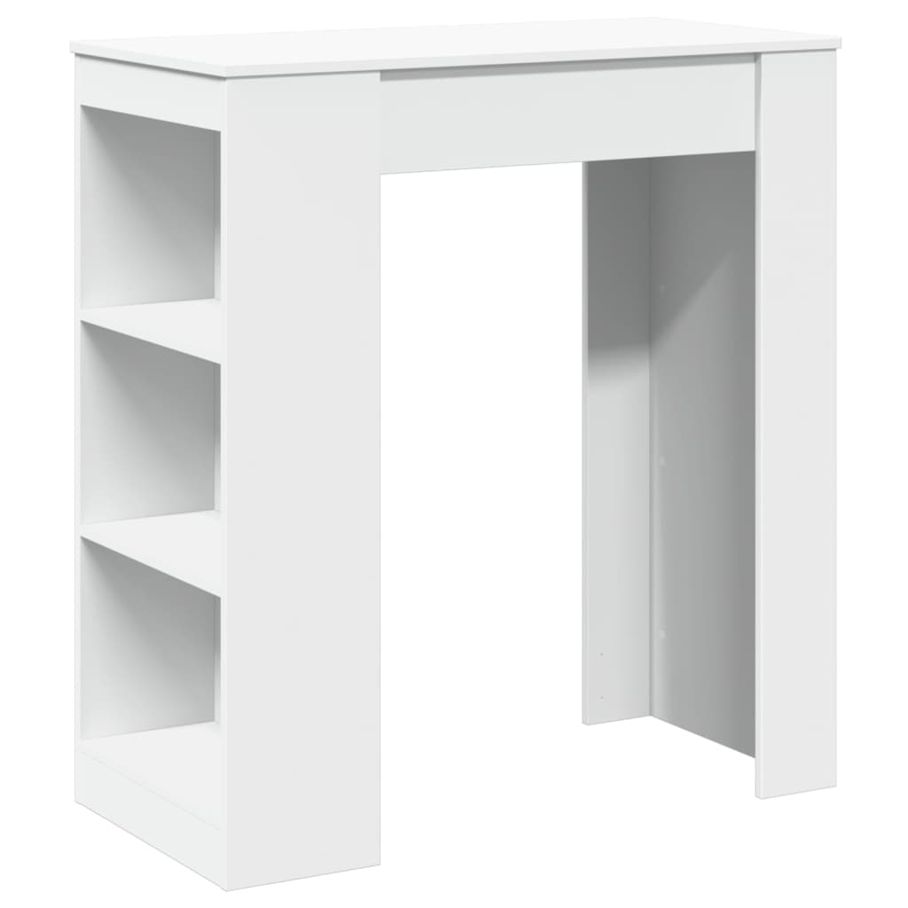 Barski stol s držačima bijeli 95x47x103,5 cm drveni