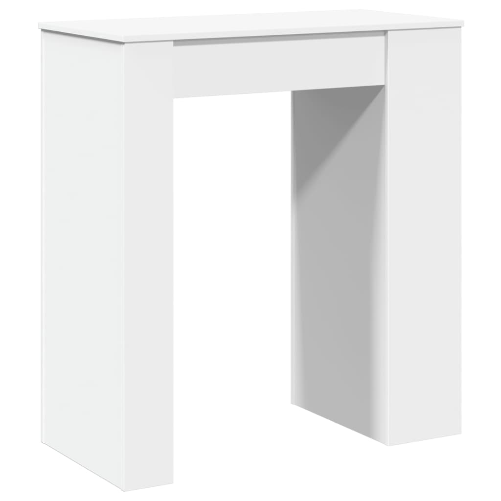 Barski stol s držačima bijeli 95x47x103,5 cm drveni