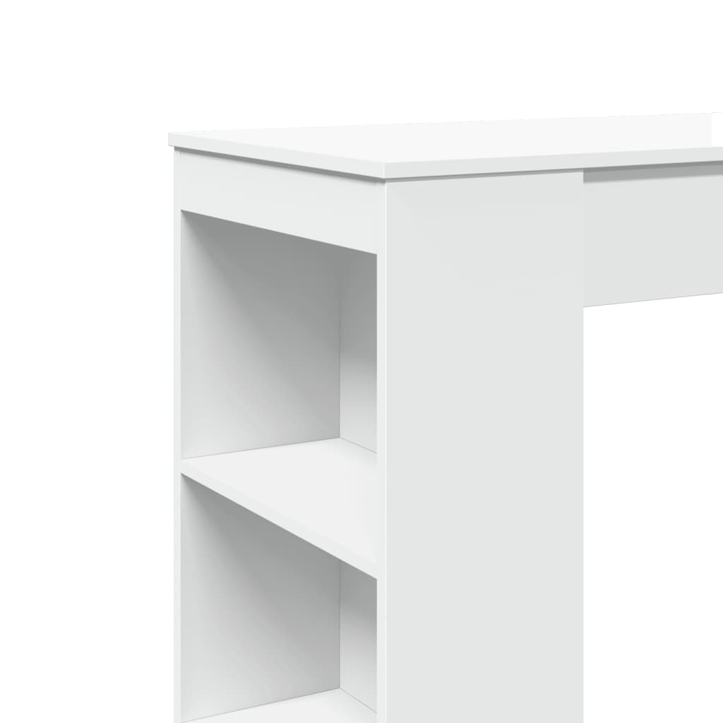 Barski stol s držačima bijeli 95x47x103,5 cm drveni