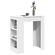 Barski stol s držačima bijeli 95x47x103,5 cm drveni