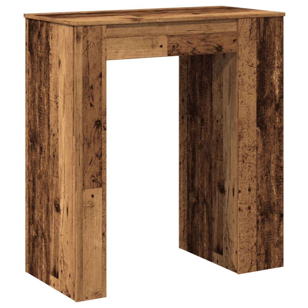 Barski stol s držačima boja staro drvo 95x47x103,5 cm drveni