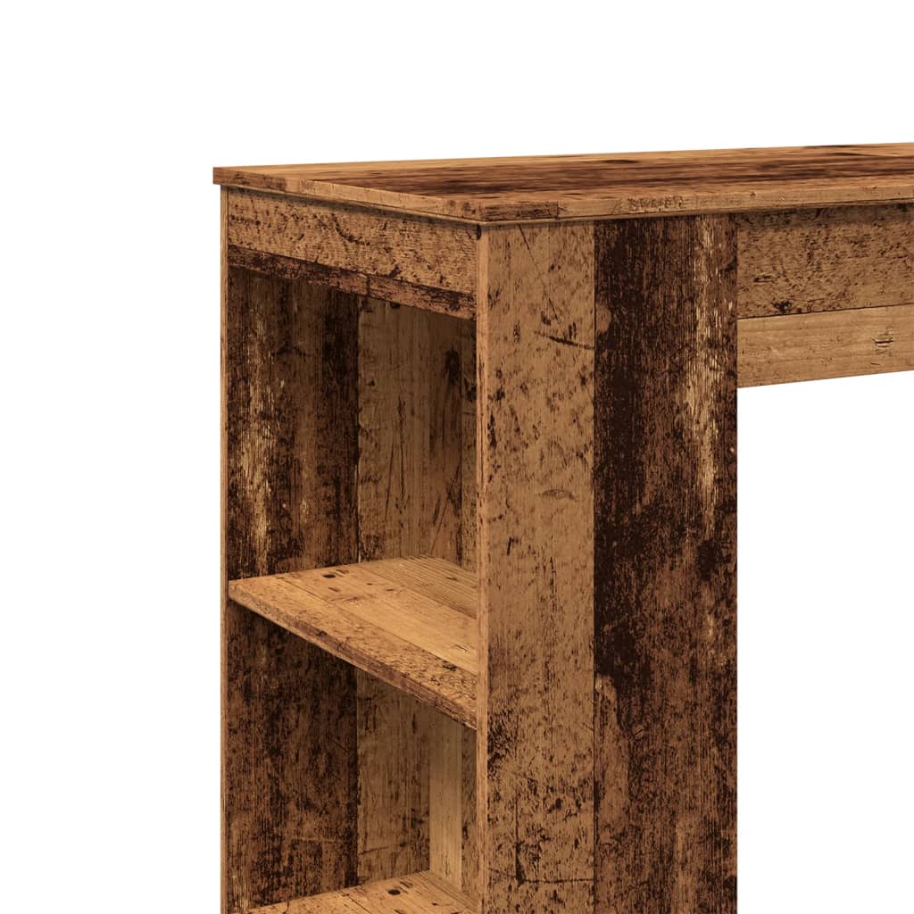 Barski stol s držačima boja staro drvo 95x47x103,5 cm drveni