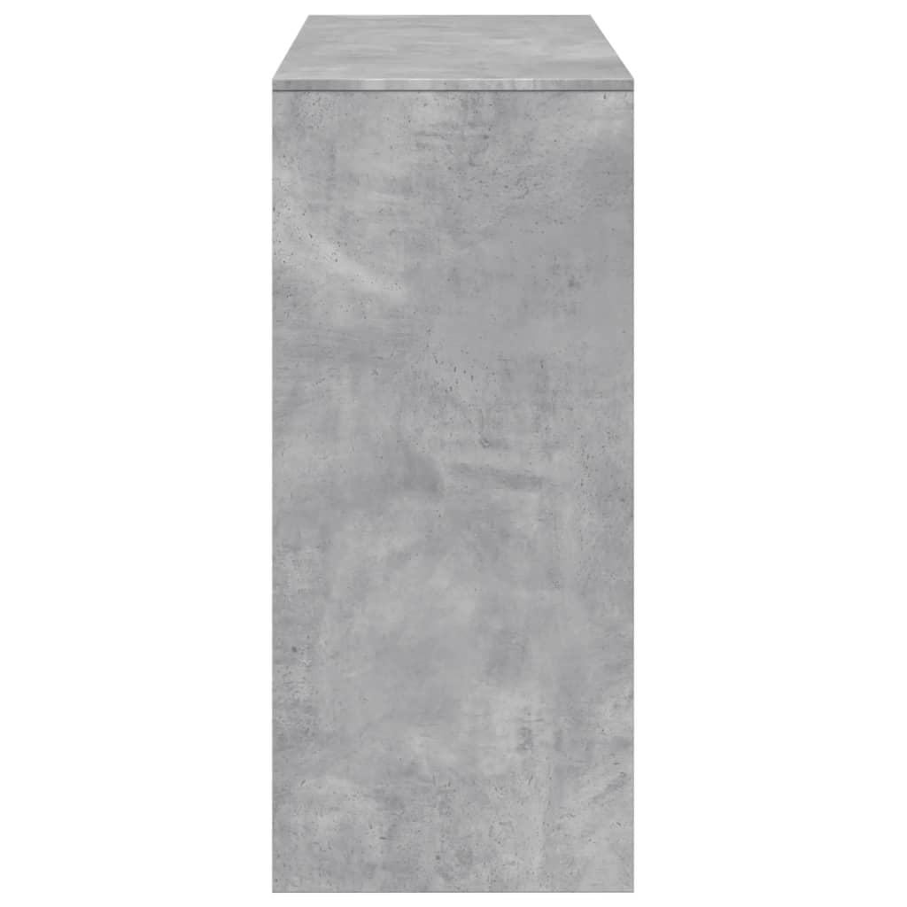 Barski stol s policom boja betona 124x46x103,5 cm drveni