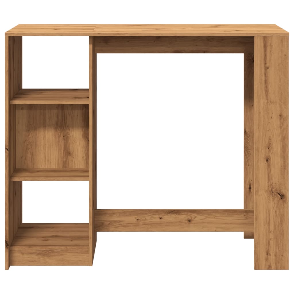 Barski stol s policom boja hrasta 124x46x103,5 cm drveni