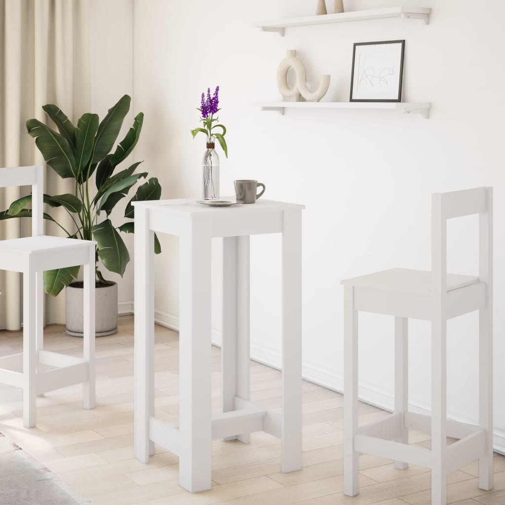 Barski stol bijeli 51 x 50 x 103,5 cm od konstruiranog drva