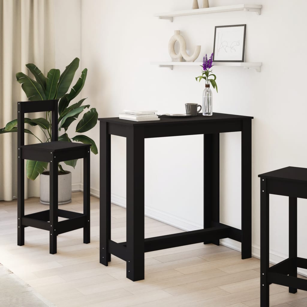Barski stol crni 102 x 50 x 103,5 cm od konstruiranog drva