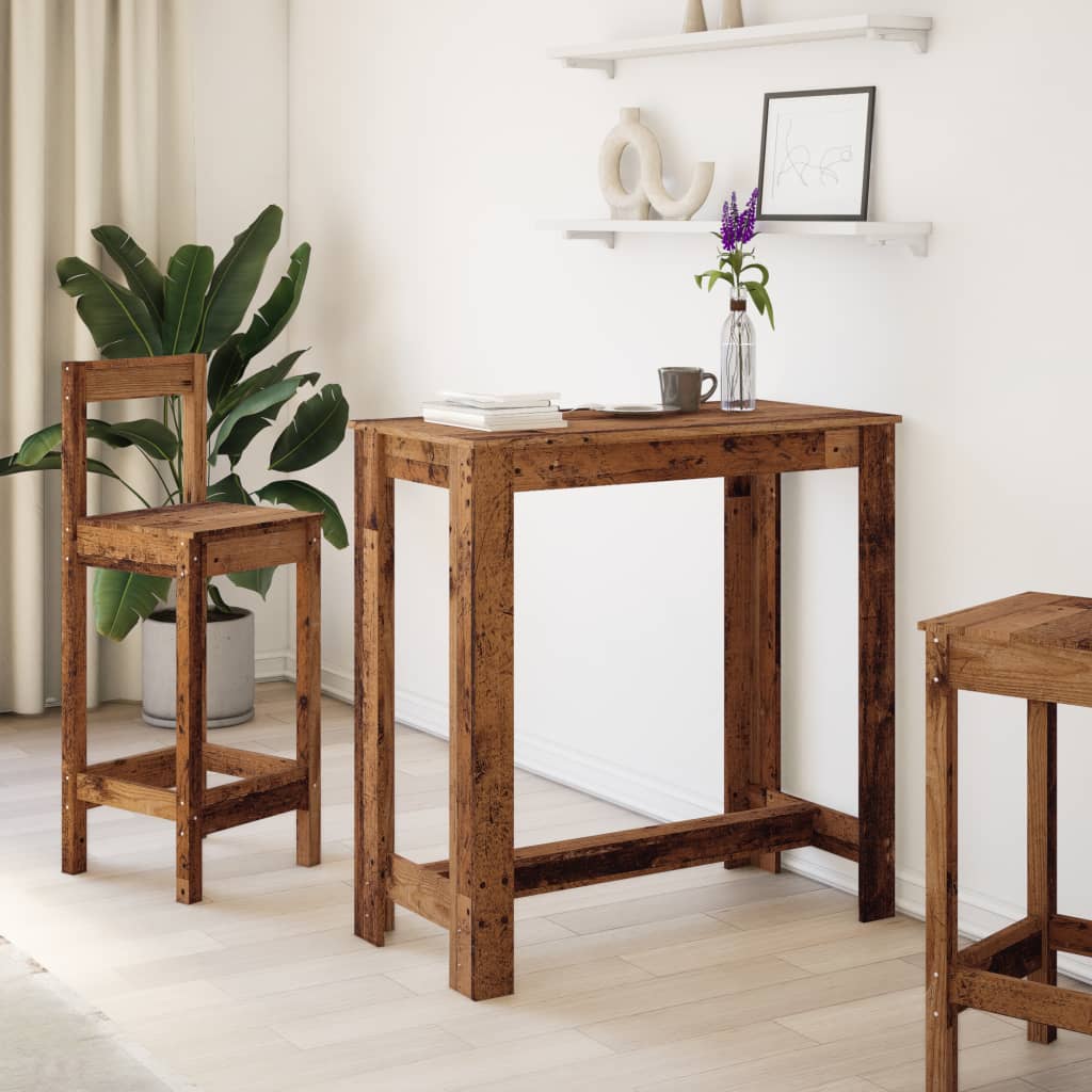 Barski stol boja starog drva 102x50x103,5 cm konstruirano drvo