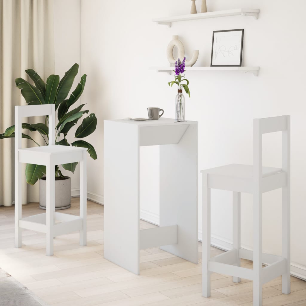 Barski stol bijeli 51 x 50 x 103,5 cm od konstruiranog drva