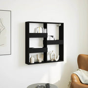 Zidni ormarić crni 80 x 15 x 80 cm od konstruiranog drva
