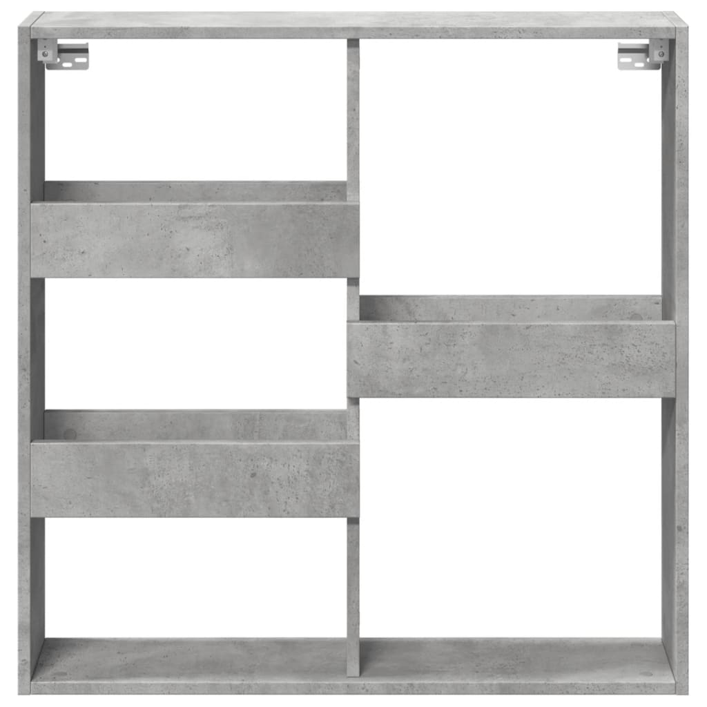 Zidni ormarić boja betona 80x15x80 cm od konstruiranog drva