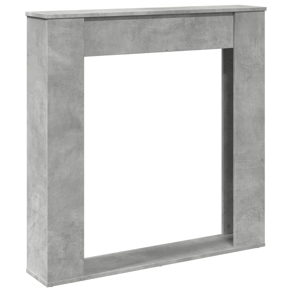Okvir za kamin boja betona 100x20x100 cm od konstruiranog drva