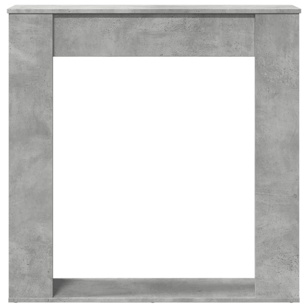 Okvir za kamin boja betona 100x20x100 cm od konstruiranog drva