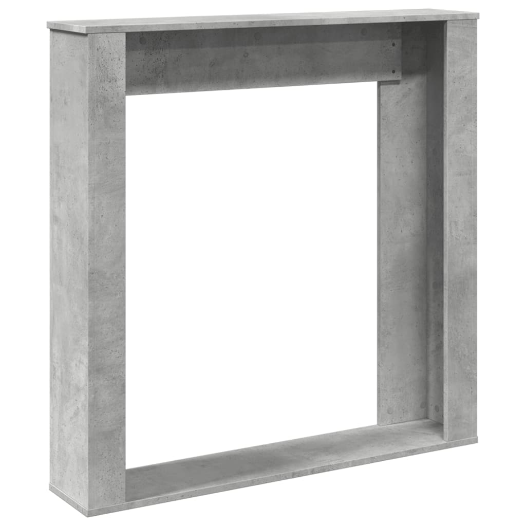 Okvir za kamin boja betona 100x20x100 cm od konstruiranog drva