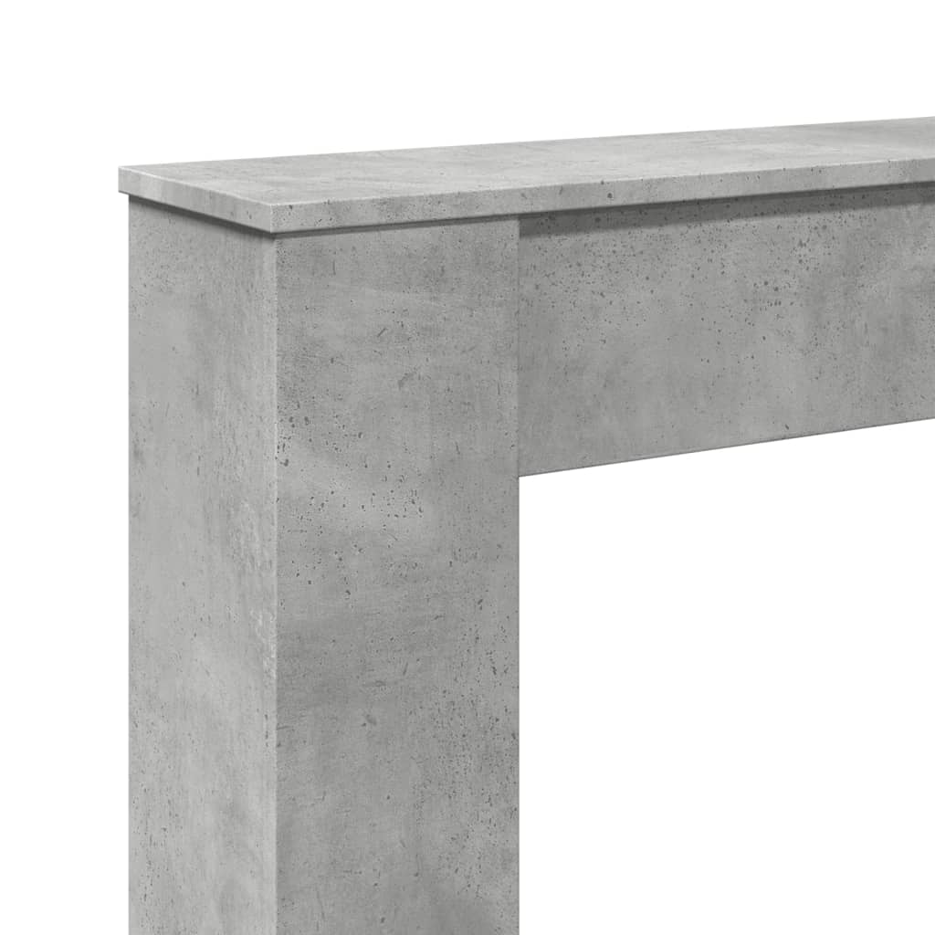 Okvir za kamin boja betona 100x20x100 cm od konstruiranog drva