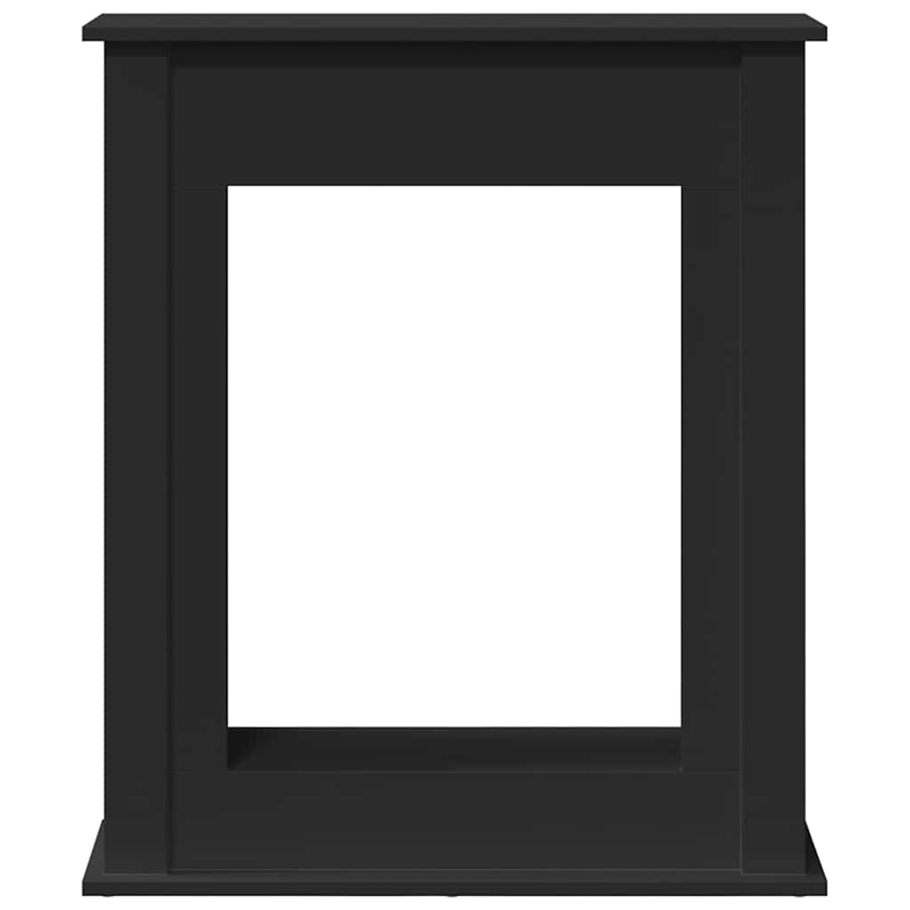 Okvir za kamin crni 75 x 20 x 87,5 cm od konstruiranog drva
