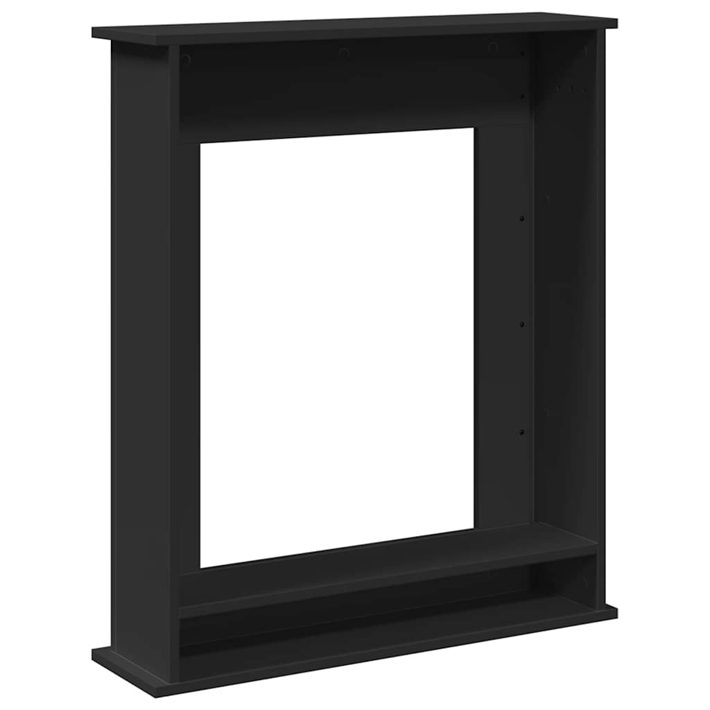 Okvir za kamin crni 75 x 20 x 87,5 cm od konstruiranog drva